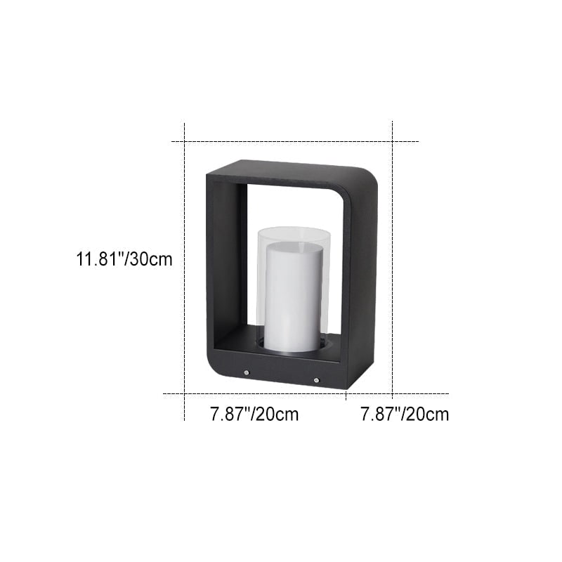 Modern Outdoor LED Lantern Floor Light