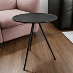 Portable Round Folding Side Table with Adjustable Tripod Legs