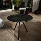 Portable Round Folding Side Table with Adjustable Tripod Legs