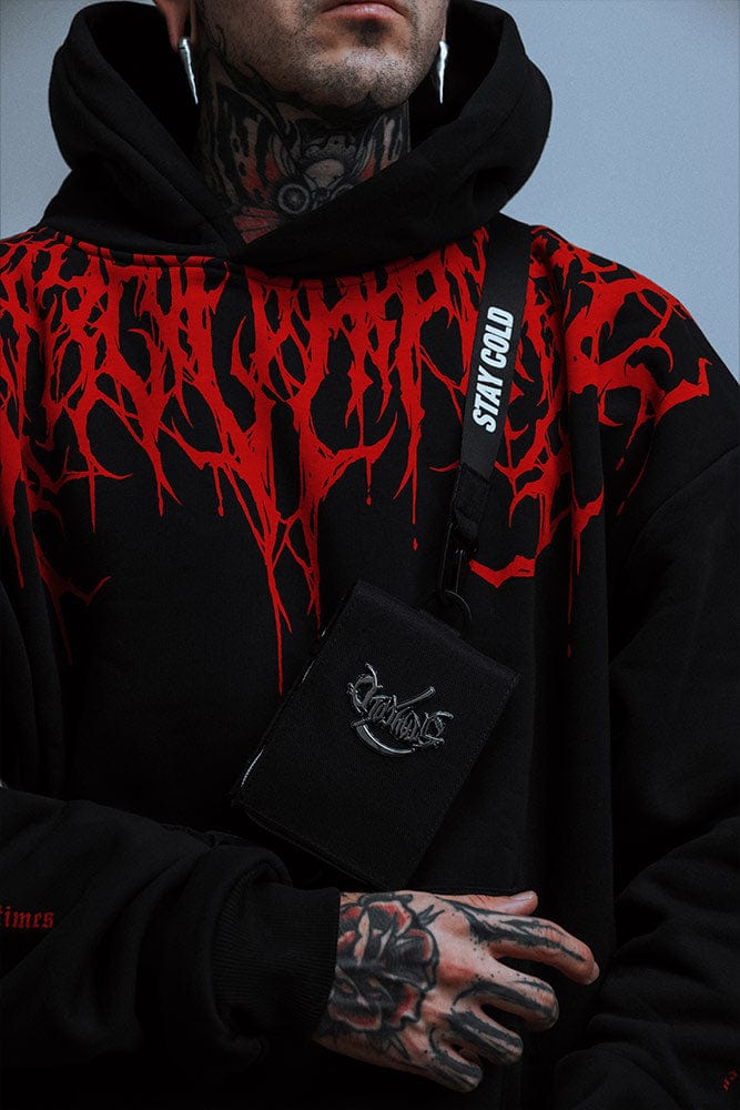 Felpa con cappuccio grafica oversize da uomo