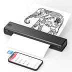 Tragbarer A4-Thermodrucker mit Bluetooth und tintenlosem Druck