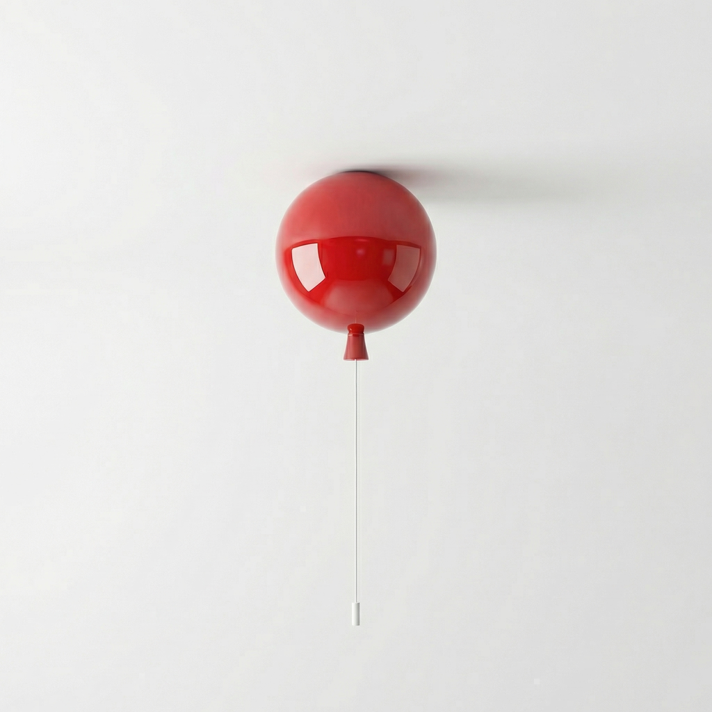 Plafonnier ballon avec cordon de tirage