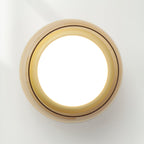 Rund loftslampe i glas til planmontering