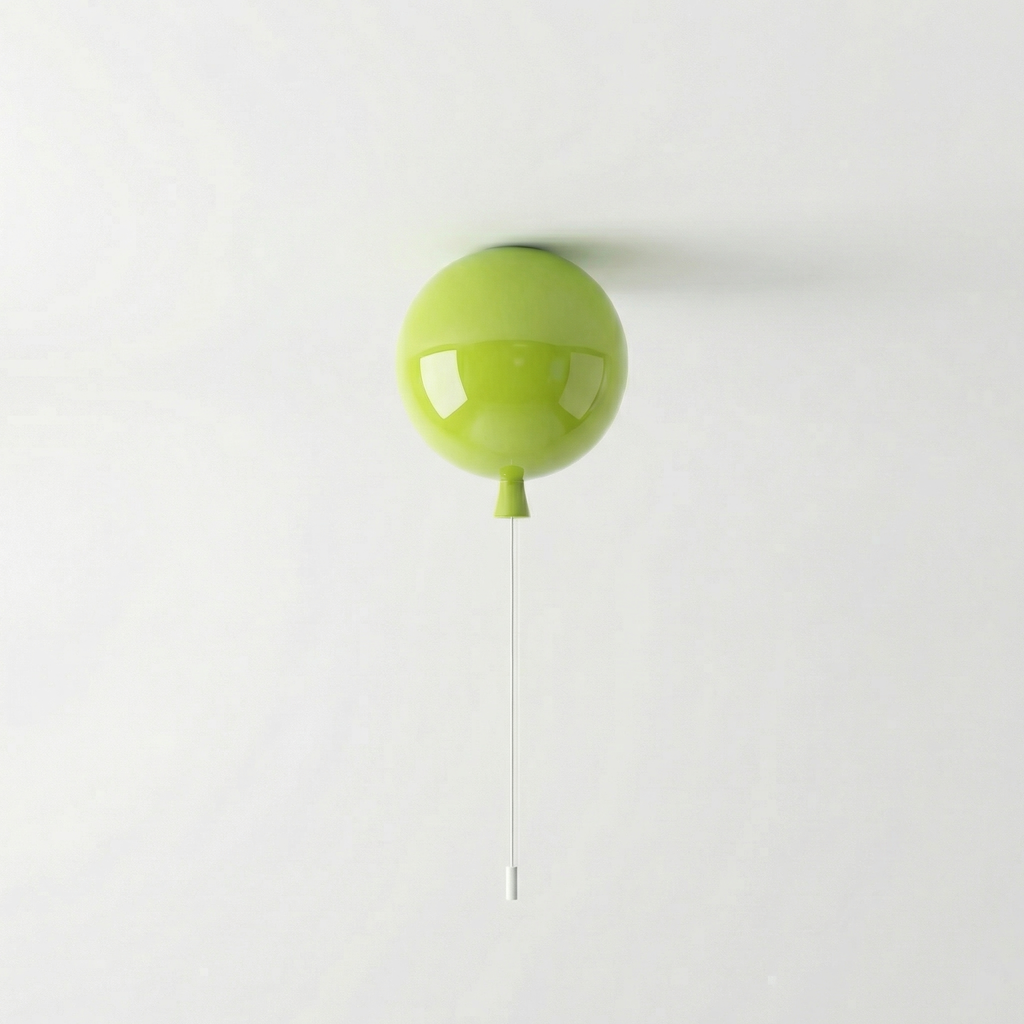 Plafonnier ballon avec cordon de tirage