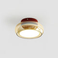 Rund loftslampe i glas til planmontering