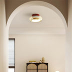 Rund loftslampe i glas til planmontering
