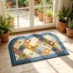 Herz-Patchwork-Eingangsteppich