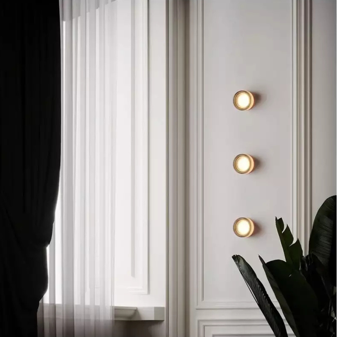 Aplique de pared LED moderno empotrado con luz ambiental suave