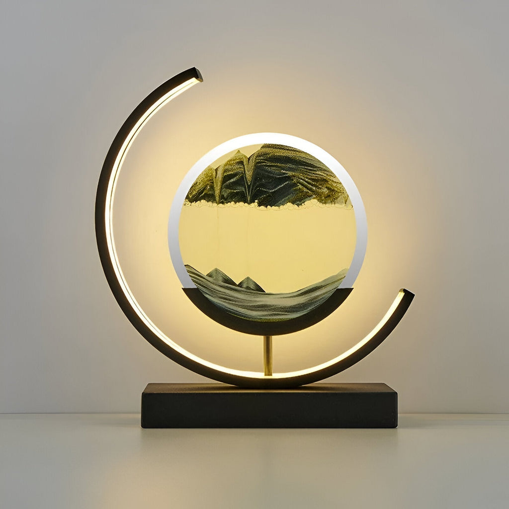 LED-Tischlampe mit Sandkunst