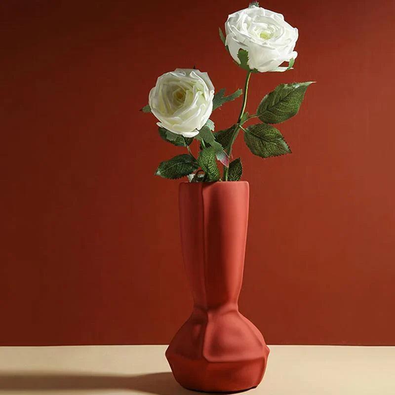 Håndlavet keramisk vase med tekstur