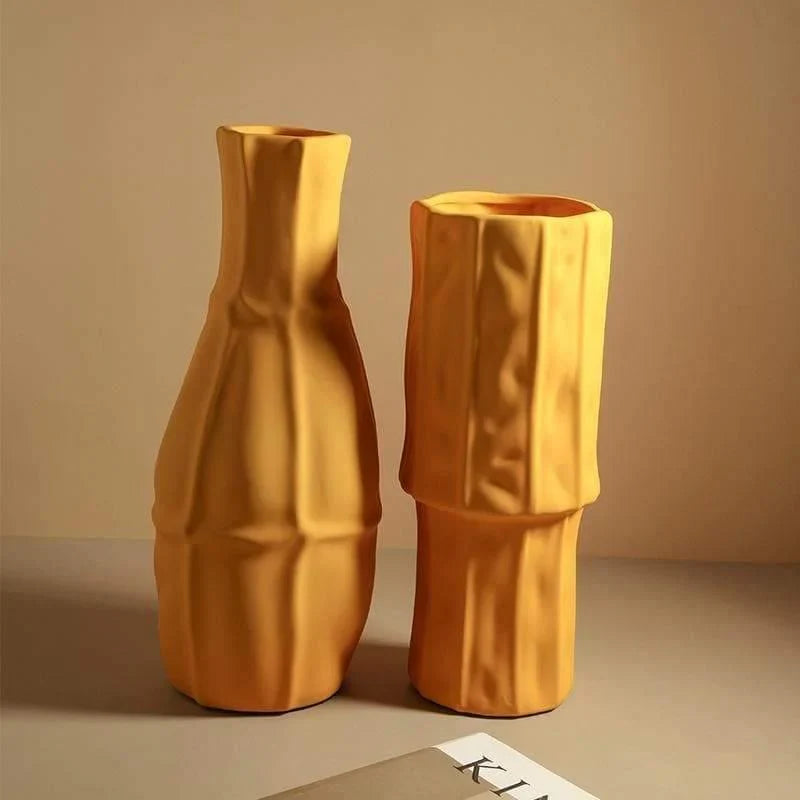 Håndlavet keramisk vase med tekstur