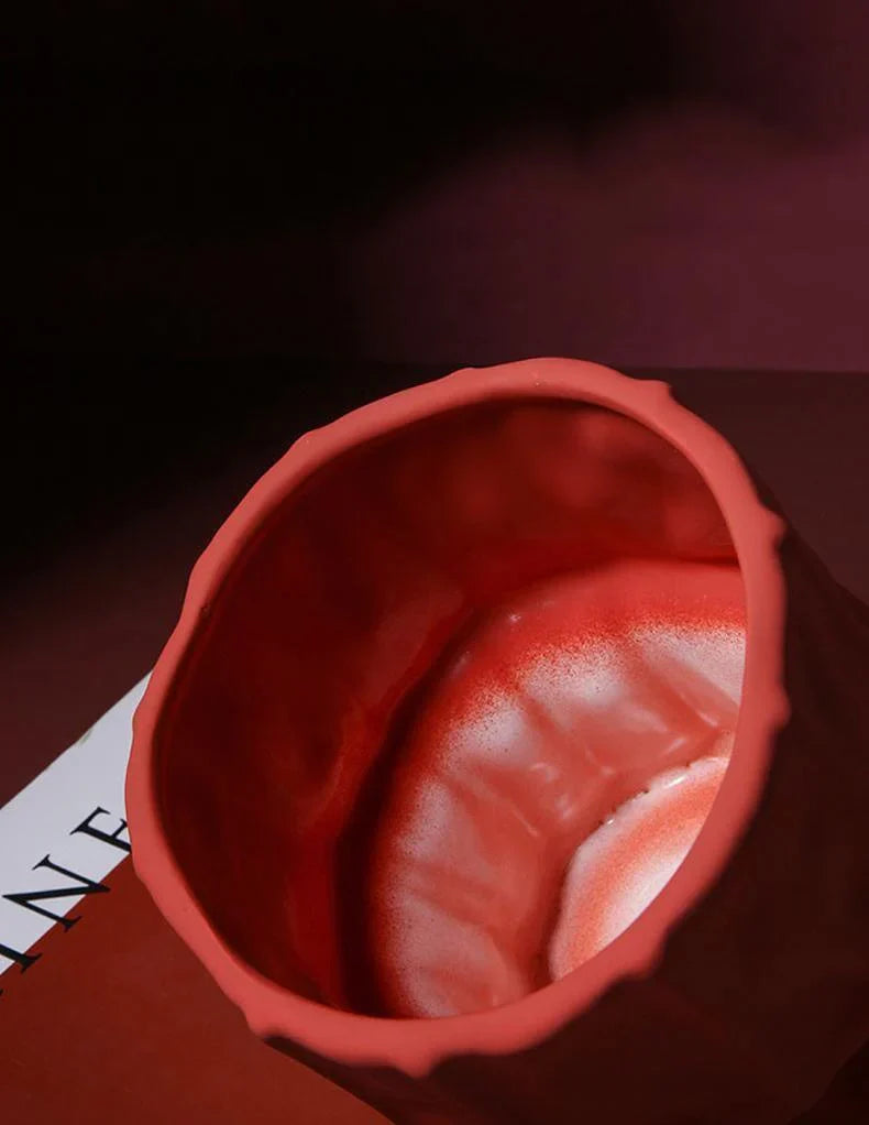 Håndlavet keramisk vase med tekstur
