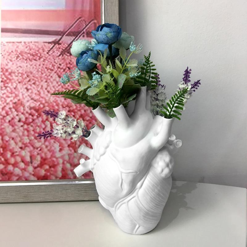 Anatomical Heart Sculptural Resin Vase