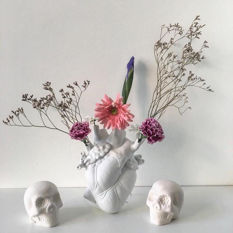Anatomical Heart Sculptural Resin Vase