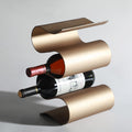 Sculptural Metal Wine Bottle Holder