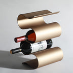 Sculptural Metal Wine Bottle Holder