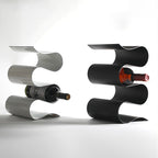 Sculptural Metal Wine Bottle Holder