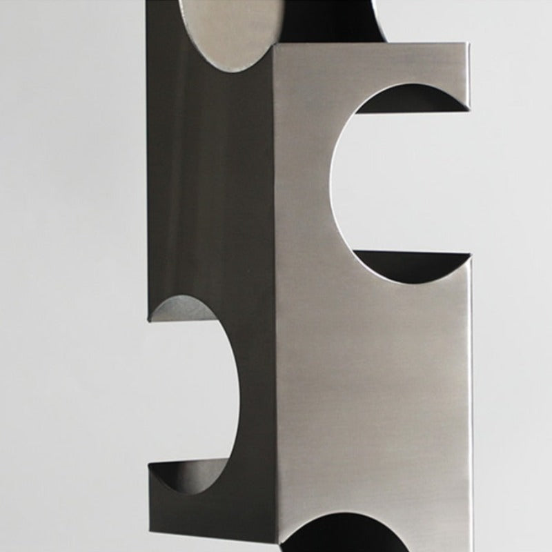 Sculptural Metal Wine Bottle Holder