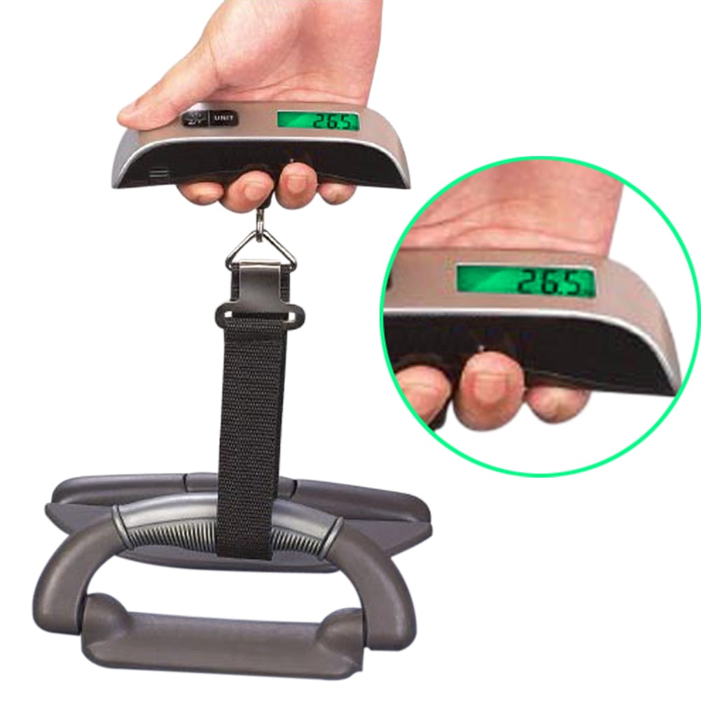 Báscula digital compacta para equipaje WeighMate con pantalla LCD