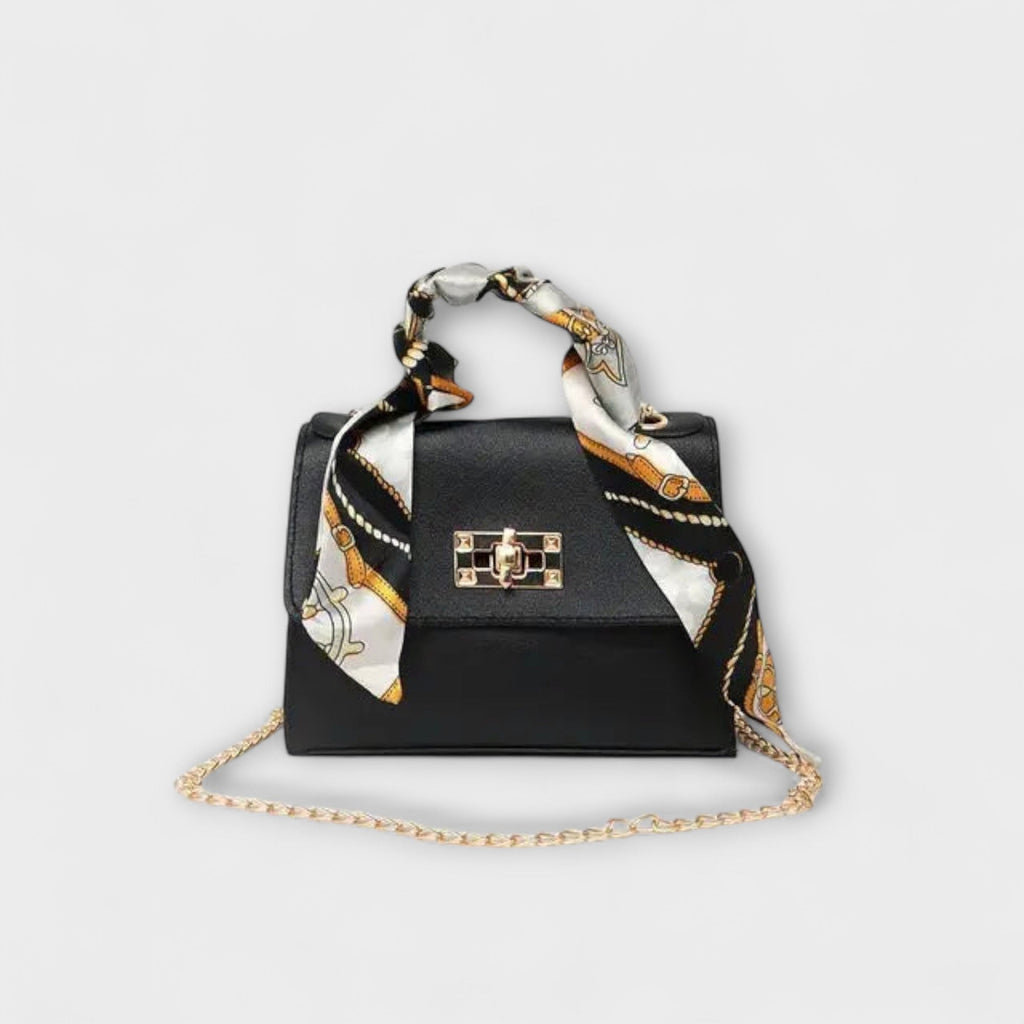 Borsa a tracolla da donna con manico a foulard