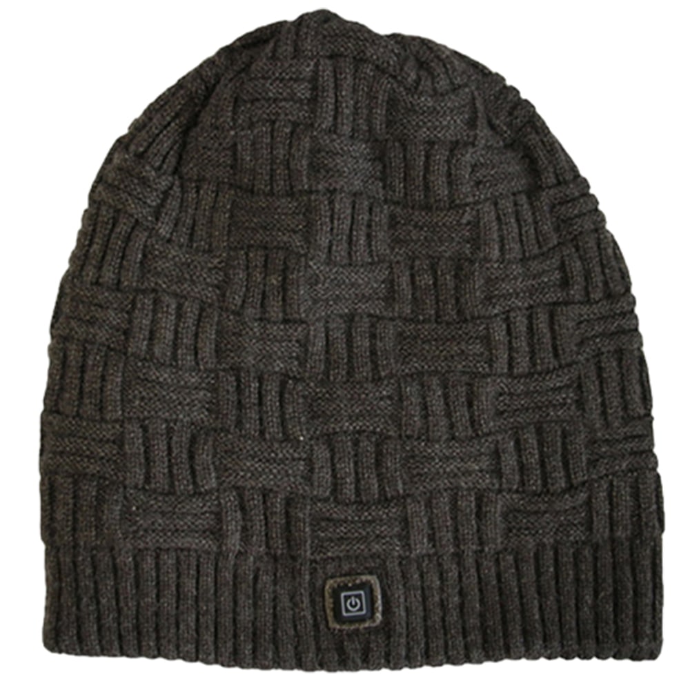 Bonnet tricoté chauffant rechargeable