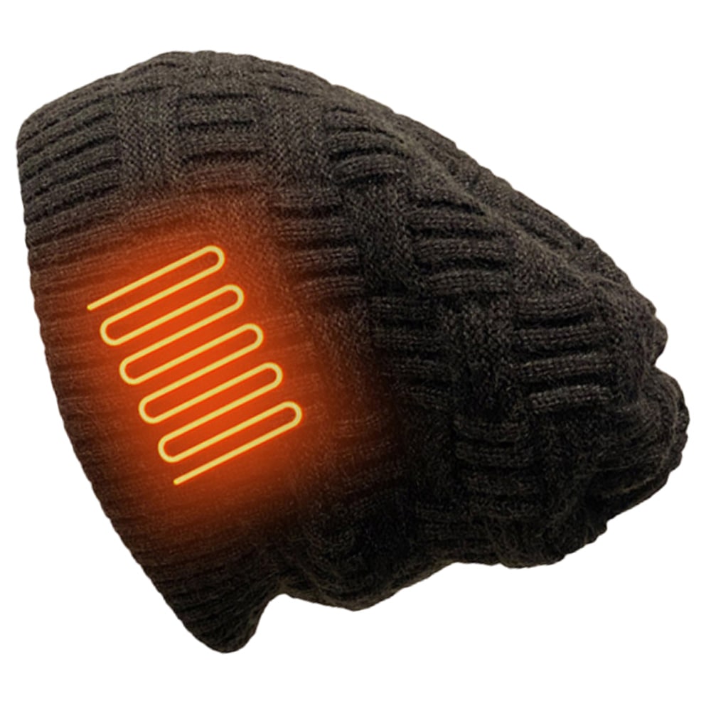 Bonnet tricoté chauffant rechargeable