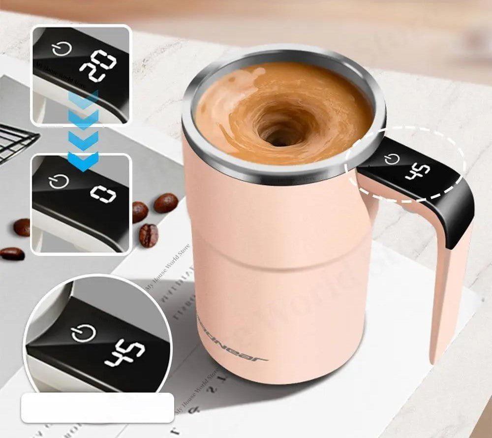 Tasse à café rechargeable à mélange automatique