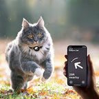 Reflekterande katthalsband med hållare för GPS-spårare och bjällra