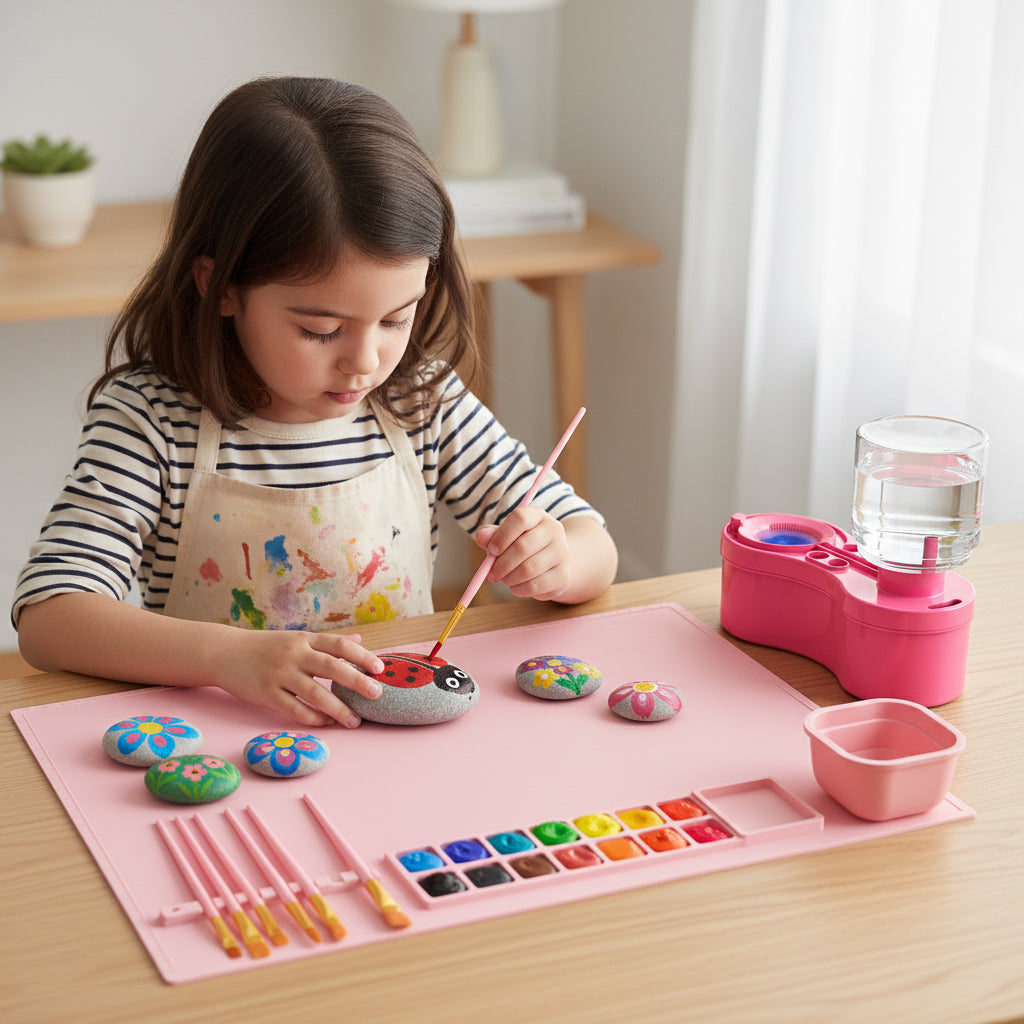 Set creativo per dipingere con tappetino in silicone