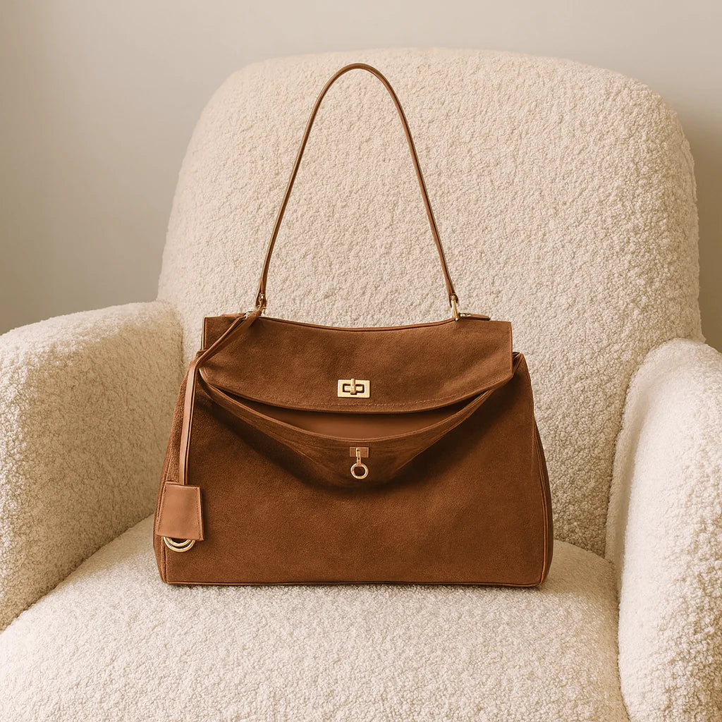 Women’s Suede Shoulder Tote Bag