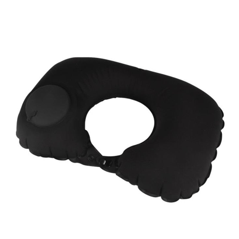 Almohada de viaje autoinflable para el cuello