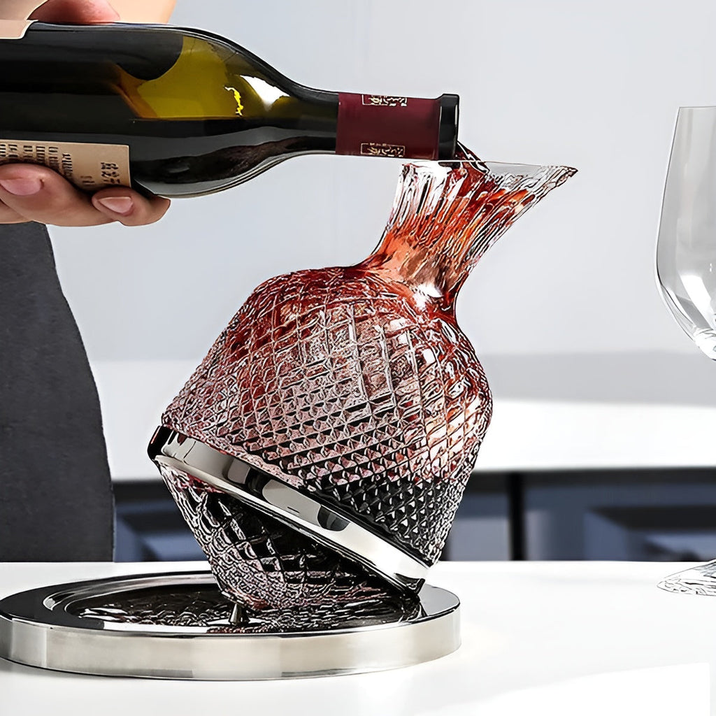 Crystal Glass Rotating Decanter