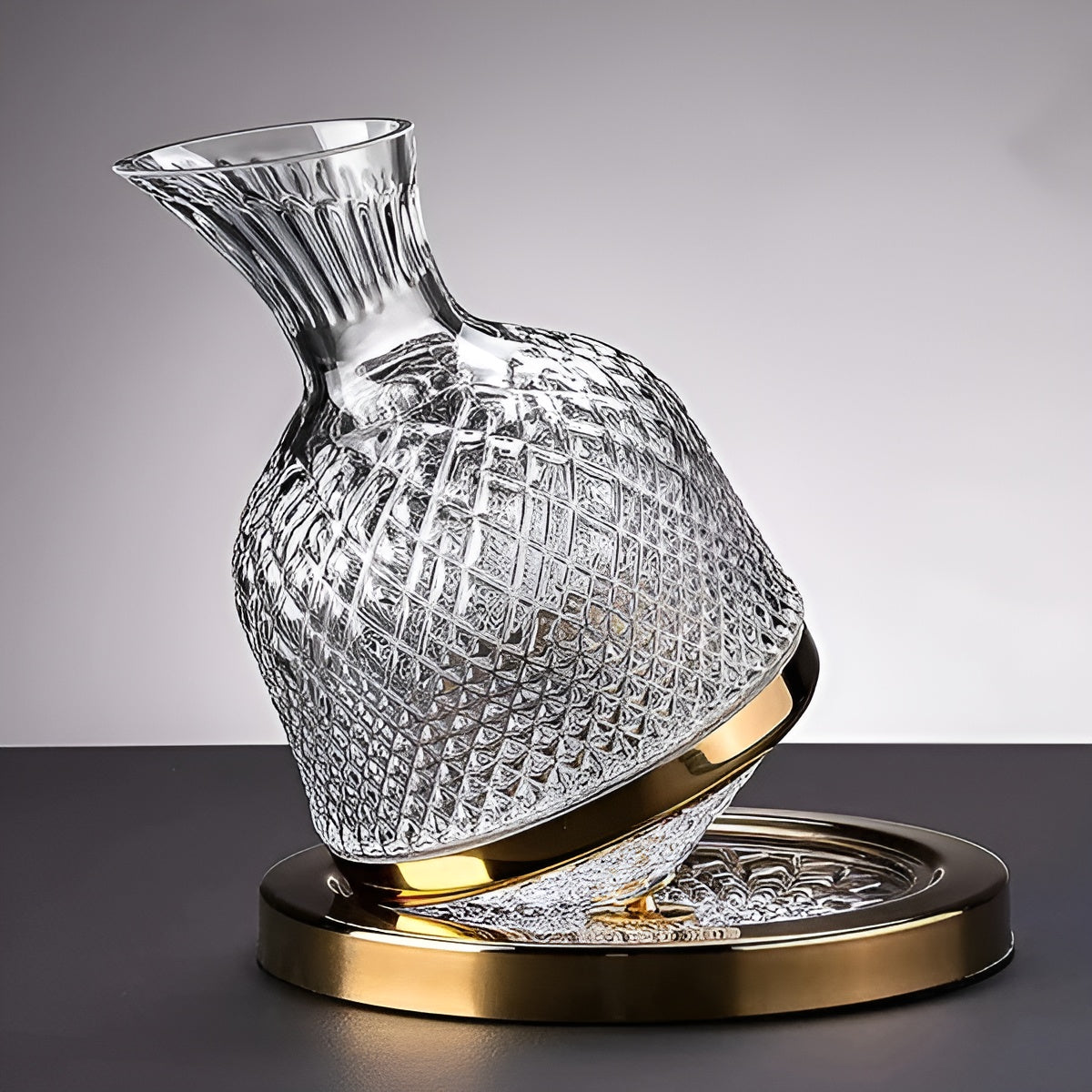 Crystal Glass Rotating Decanter
