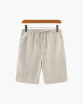 Men's Linen Blend Shorts with Relaxed Fit for Summer Comfort