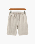 Men's Linen Blend Shorts with Relaxed Fit for Summer Comfort