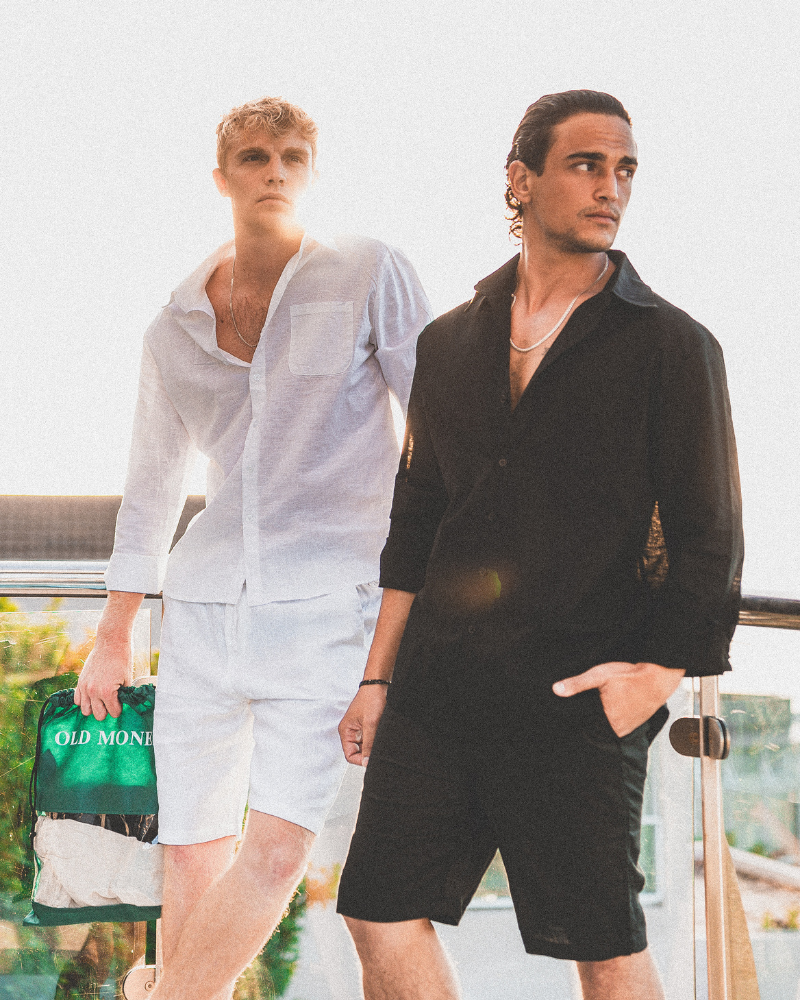 Men's Linen Blend Shorts with Relaxed Fit for Summer Comfort