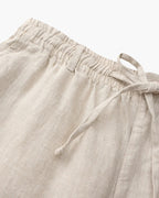 Men's Linen Blend Shorts with Relaxed Fit for Summer Comfort