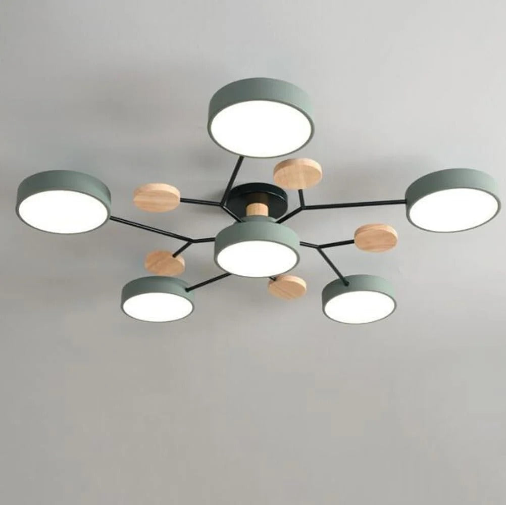 Modern Multi-Arm LED Semi-Flush Ceiling Light