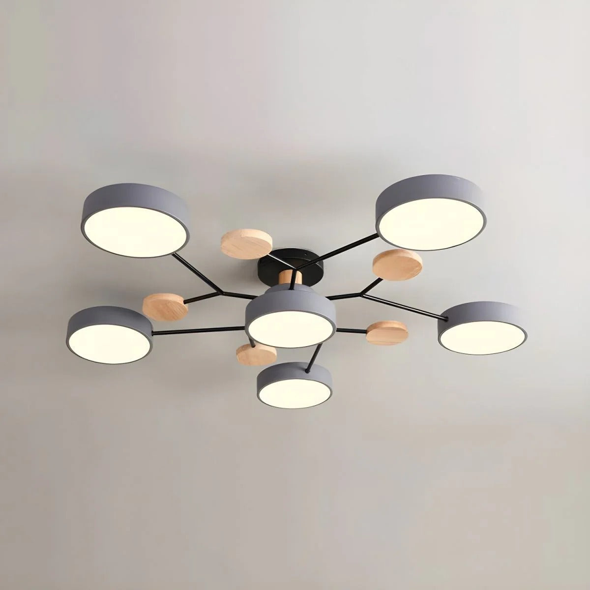 Modern Multi-Arm LED Semi-Flush Ceiling Light