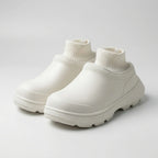 Slip-on-træsko med strikket manchet ved anklen