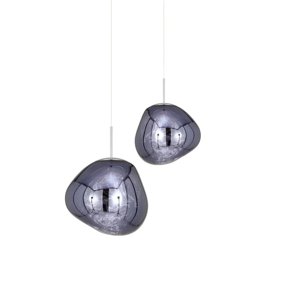 Lampada a sospensione in acrilico effetto fuso