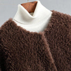 Cappotto lungo in morbido pile effetto teddy