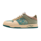 Sneakers basse con lacci e stampa floreale