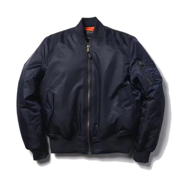 Men's Classic Zip-Up Bomber Jacket