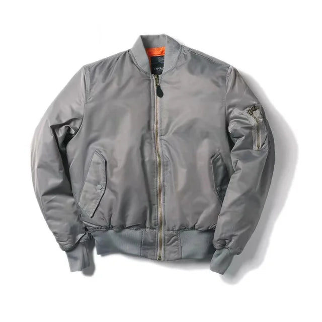 Men's Classic Zip-Up Bomber Jacket