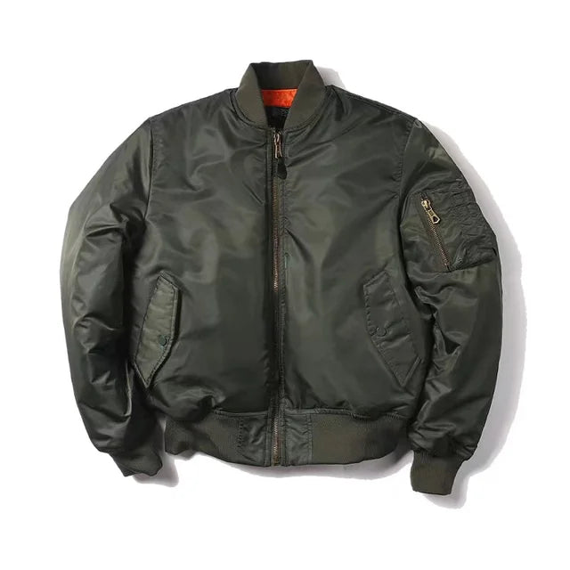 Men's Classic Zip-Up Bomber Jacket