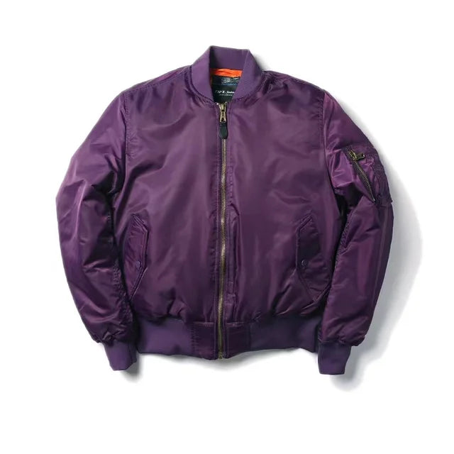 Men's Classic Zip-Up Bomber Jacket