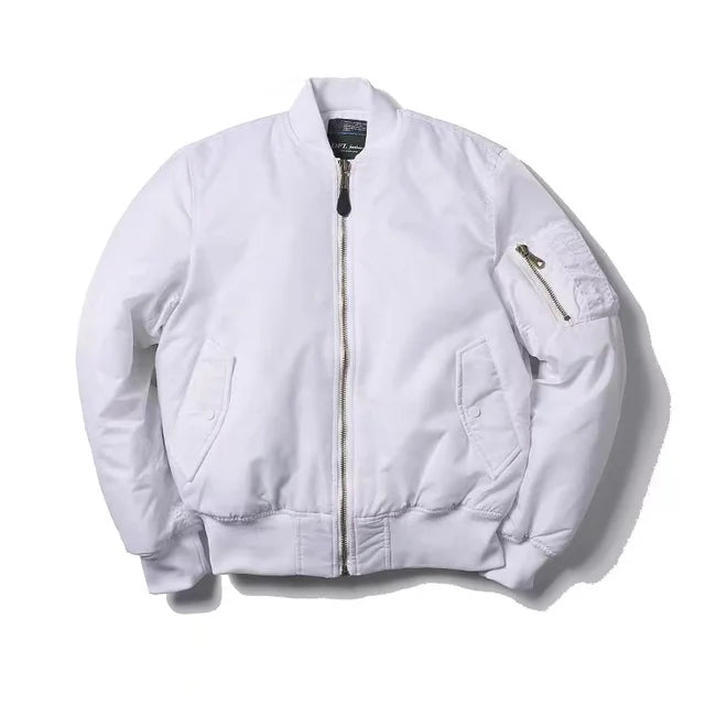 Men's Classic Zip-Up Bomber Jacket