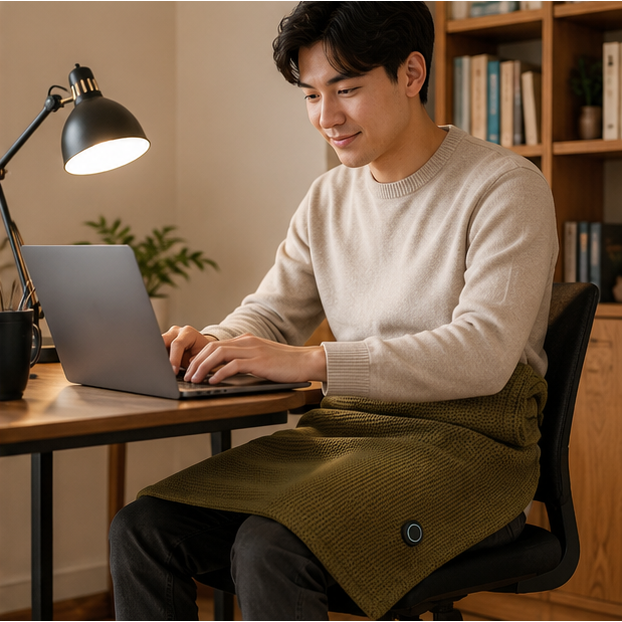 Coperta indossabile riscaldata USB