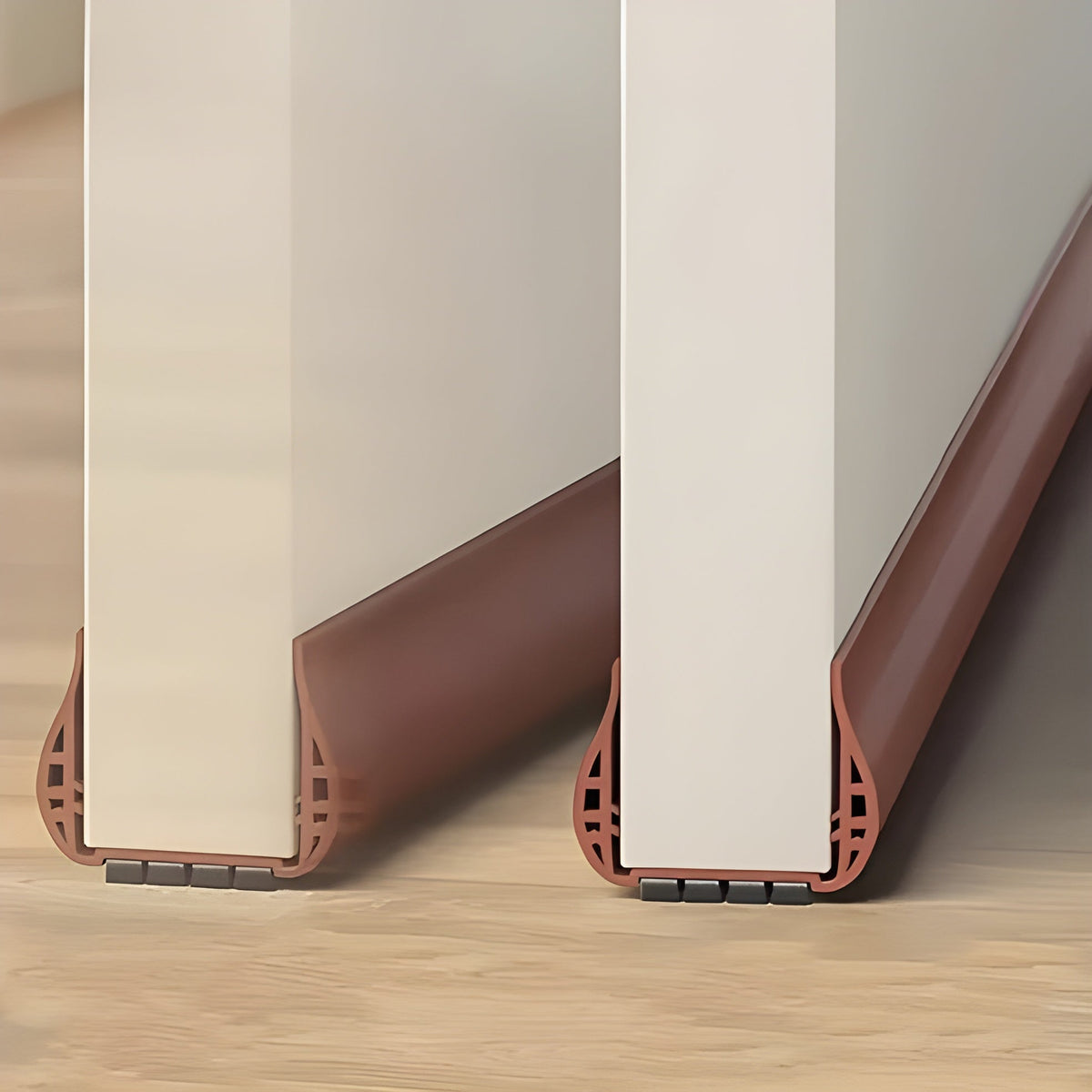 Adjustable Under-Door Seal with Brush and Draft Protection
